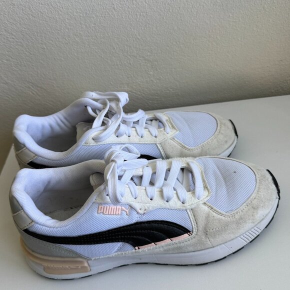 PUMA White & Black Sneakers Women’s Size 8.5 – Classic Casual Shoes - Picture 2 of 13